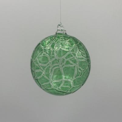 Boule de Noël vert givré