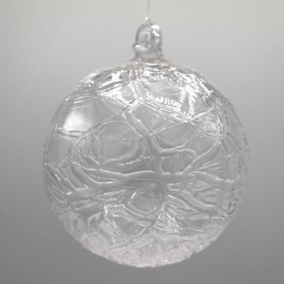 Boule de Noël givrée transparente