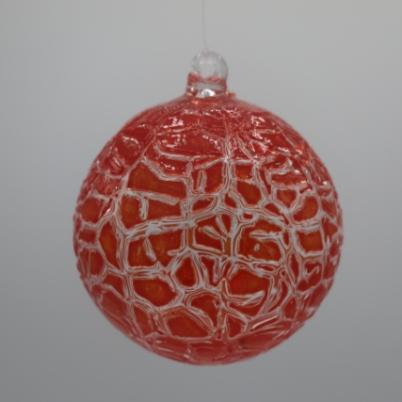 Boule de Noël givrée rouge